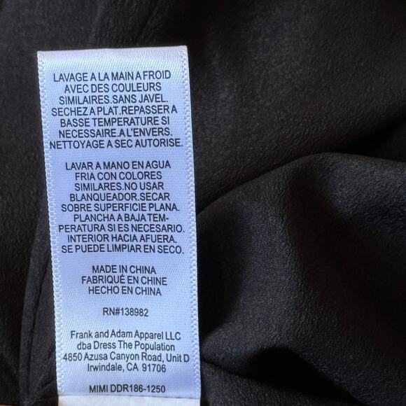 Dress the Population Mimi Sequin‎ Cocktail Dress Ebony Black Size Medium NWT - Picture 12 of 12